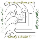 3444A Curls & Feather II Border 7 Corner