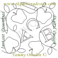 3482 An Apple For Teacher E2E - TK Quilting & Design II