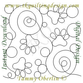 E2e Cat Pattern Digitized Edge to Edge/Allover Patterns | TK Quilting & Design II
