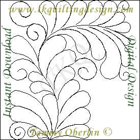 3573A Elegant Feather Border 6 Corner