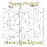 R120 12" Retro Modular 2 E2E and 9"  Random Geo Square E2E - TK Quilting & Design
