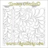 R122 16" Wandering Feather E2E & 5" Rosemarys Feather Border - TK Quilting & Design