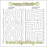 R124 10" Noodles E2E & 10" Parquet Curves E2E - TK Quilting & Design