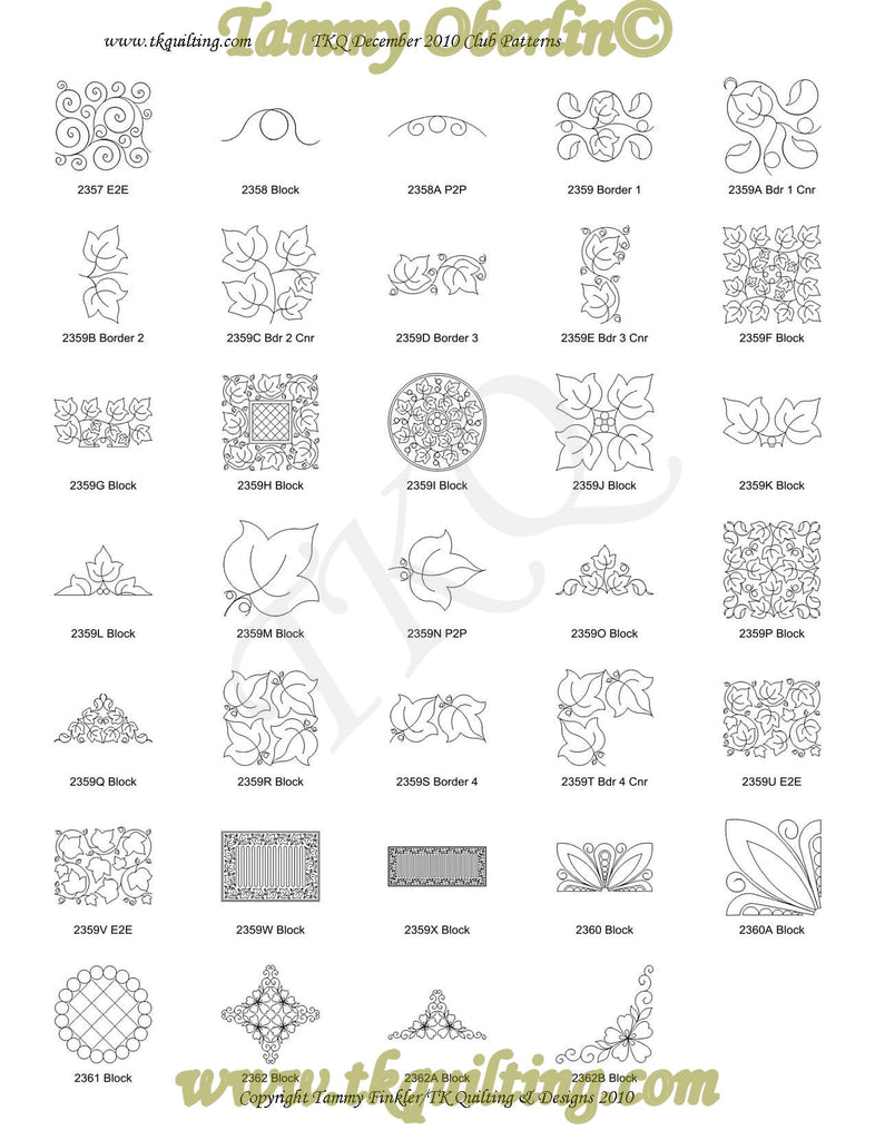 Tk September Pattern Sale Patterns | TK Quilting & Design II